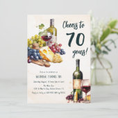 チーズとワインのカルトワール 70歳の誕生日 招待状 (スタンド正面)