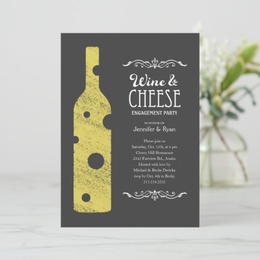 チーズとワインの招待状-別の言葉 招待状 (スタンド正面)