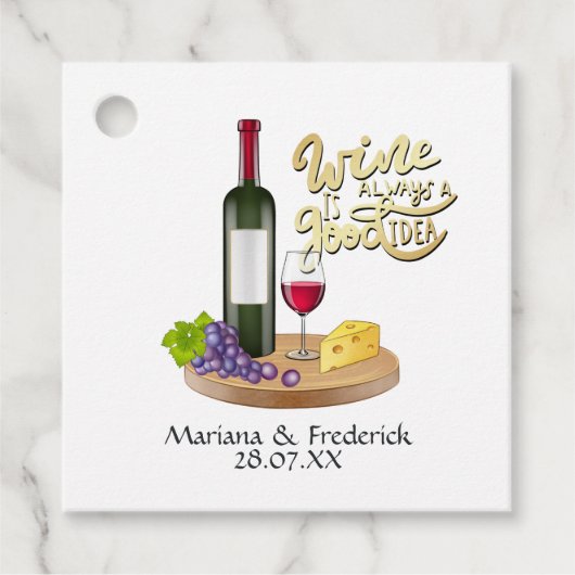 チーズとワインの試飲 フェイバータグ (正面)