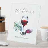 チーズとワインシンボルや象徴デコール 台座サイン (インサイチュ)