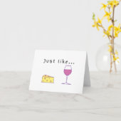 チーズとワイン – カー空白のド カード (黄色い花)