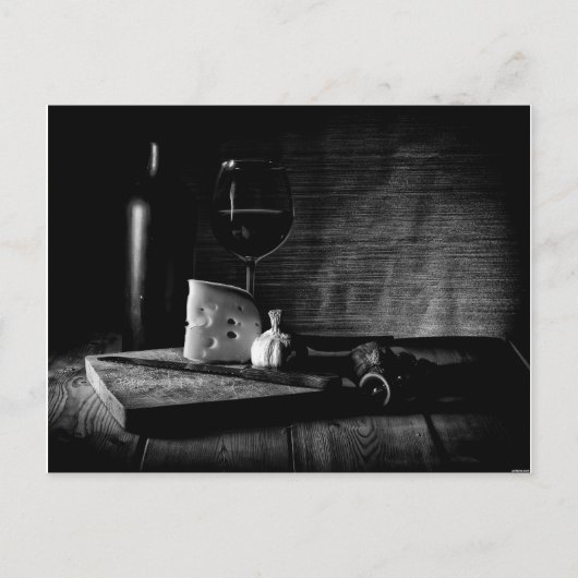 チーズとワイン ポストカード (正面)