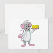 チーズと共に料理するマウス ポストカード (正面/裏面)