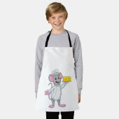 チーズと調理師としてのマウス エプロン (着用した状態)