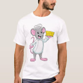 チーズと調理師としてのマウス Tシャツ (正面)