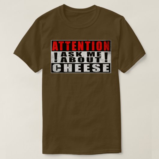 チーズについて聞いて! 面白い名言 ヴィンテージ Tシャツ (デザイン正面)