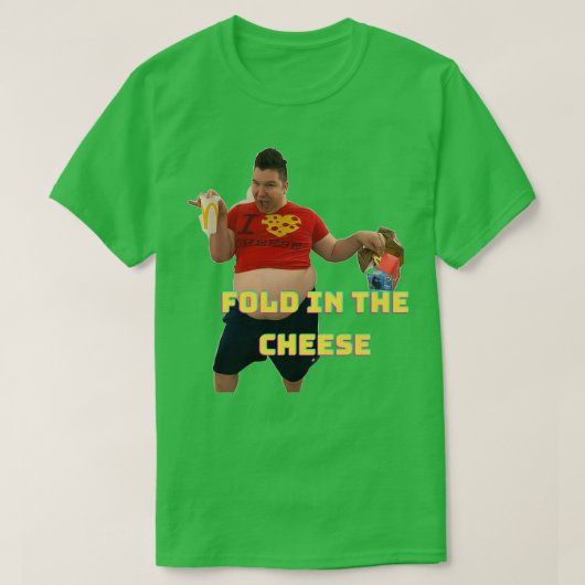 チーズに折り込む2 Tシャツ (デザイン正面)