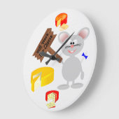 チーズのための仕事 ラージ壁時計 (傾斜)