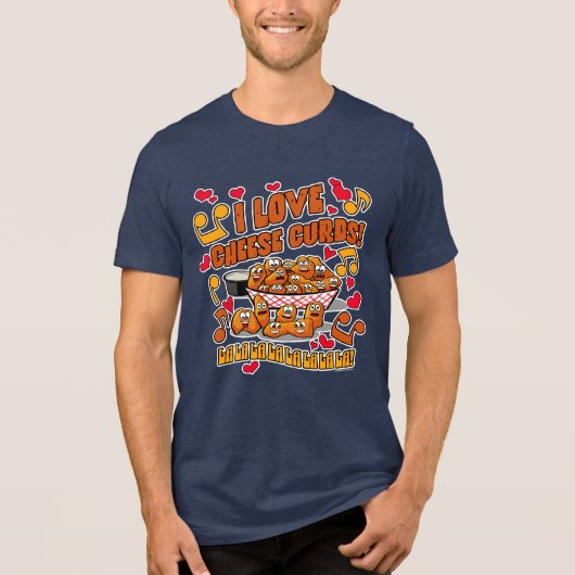チーズのカードが大好き! トライブレンドTシャツ (正面)