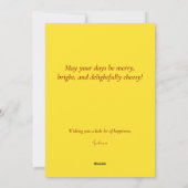 チーズのクリスマス シーズンカード (裏面)