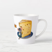 チーズのスライスを愛する漫画のマウス