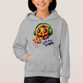 チーズのハロウィーンの雰囲気：カボチャはピザを楽しむ (正面)