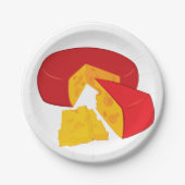 チーズのホイール紙プレート ペーパープレート (正面)