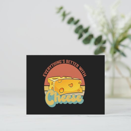 チーズのヴィンテージで全てが良おもしろいい ポストカード (スタンド正面)