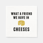 チーズの中に友人がいること スタンダードカクテルナプキン (正面)