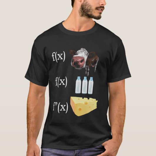 チーズの公式 数学のユーモア Tシャツ (正面)