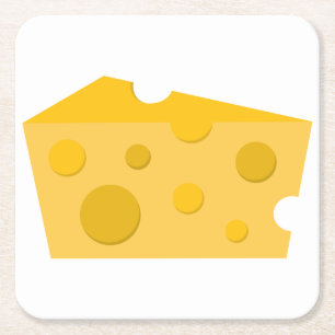 チーズの塊 スクエアペーパーコースター