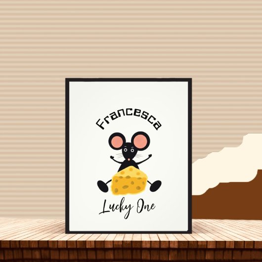 チーズの小さなネズミ フォトプリント           