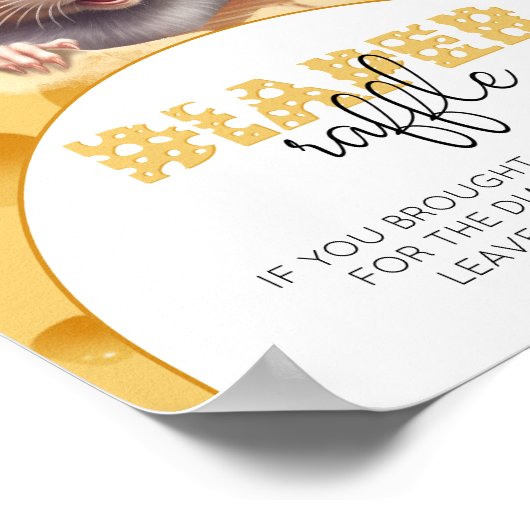 チーズの小さなマウス赤ちゃんシャワーおむつラッフル ポスター (角)