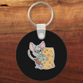 チーズの幸せなネズミ キーホルダー (正面)