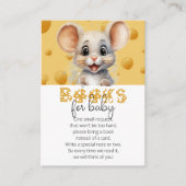 チーズの本に小さなベビーチケット エンクロージャーカード (正面)