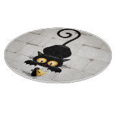 チーズの漫画キャラクターと猫とおもしろい カッティングボード (角)