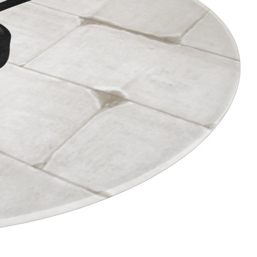 チーズの漫画キャラクターと猫とおもしろい カッティングボード (角)