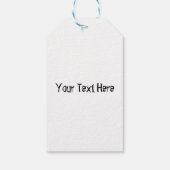 チーズの漫画キャラクターと猫とおもしろい ギフトタグ (裏面)