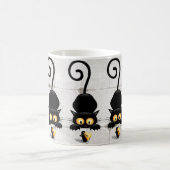 チーズの漫画キャラクターと猫とおもしろい コーヒーマグカップ (中央)