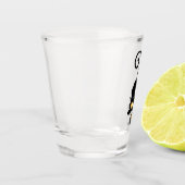 チーズの漫画キャラクターと猫とおもしろい ショットグラス (左)