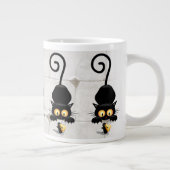 チーズの漫画キャラクターと猫とおもしろい ジャンボコーヒーマグカップ (右)