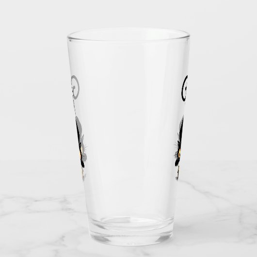 チーズの漫画キャラクターと猫とおもしろい タンブラーグラス (左)