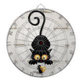 チーズの漫画キャラクターと猫とおもしろい ダーツボード (正面)