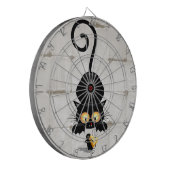 チーズの漫画キャラクターと猫とおもしろい ダーツボード (正面左)