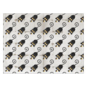 チーズの漫画キャラクターと猫とおもしろい テーブルクロス (正面(横))