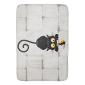 チーズの漫画キャラクターと猫とおもしろい バスマット (正面縦)