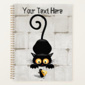 チーズの漫画キャラクターと猫とおもしろい プランナー手帳 (正面)