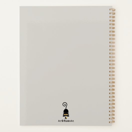 チーズの漫画キャラクターと猫とおもしろい プランナー手帳 (裏面)