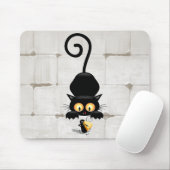 チーズの漫画キャラクターと猫とおもしろい マウスパッド (マウス)