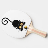チーズの漫画キャラクターと猫とおもしろい 卓球ラケット (横)