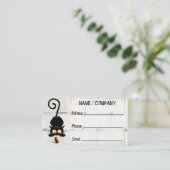 チーズの漫画キャラクターと猫とおもしろい 名刺 (スタンド正面)