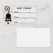 チーズの漫画キャラクターと猫とおもしろい 名刺 (正面/裏面)