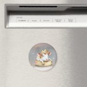チーズの王座で夢見るロイヤルカウ マグネット (インサイチュ (食洗機))