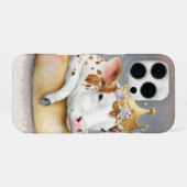 チーズの王座で夢見るロイヤルカウ                iPhoneケース (裏面横)