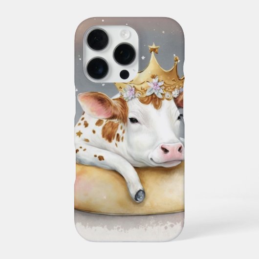 チーズの王座で夢見るロイヤルカウ                iPhoneケース (裏面)