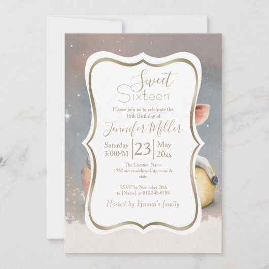 チーズの王座で夢見るロイヤルコウ 招待状 (正面)