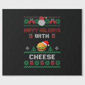 チーズの醜いクリスマスギフトと幸せな休日 ラッピングペーパー (フラット)