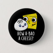チーズの食べ物をパインおもしろいダークBG 缶バッジ (正面)