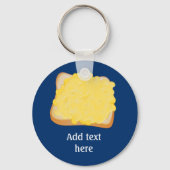 チーズの'n'トーストまたはRarebitあなたのカスタム言葉 キーホルダー (正面)