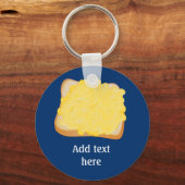 チーズの'n'トーストまたはRarebitあなたのカスタム言葉 キーホルダー (正面)